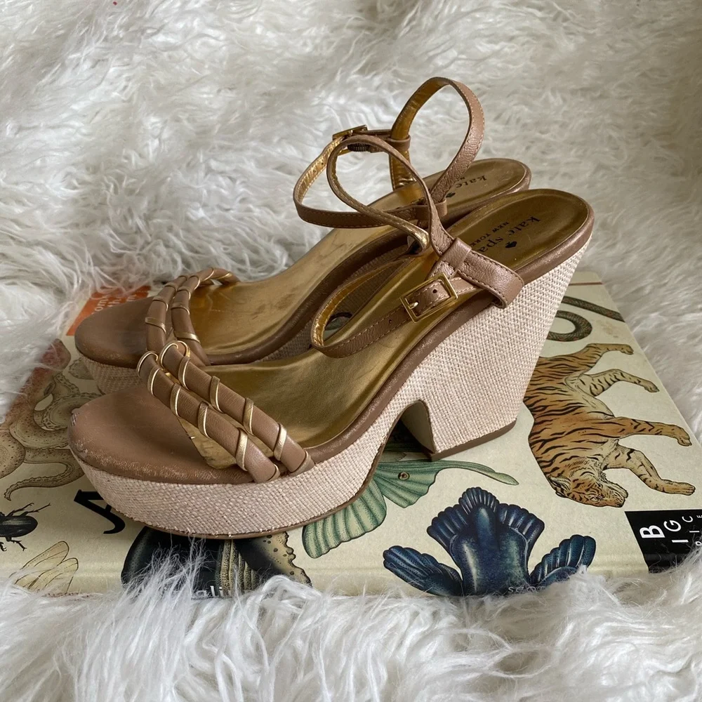 Kate spade platform sandals‎ woven wedge heels